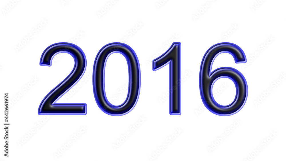blue 2016 number 3d effect white background blue 2016 number 3d effect white background