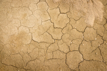 Cracked and dry soil background
