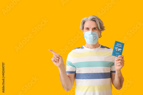 Senior man with immune pass...