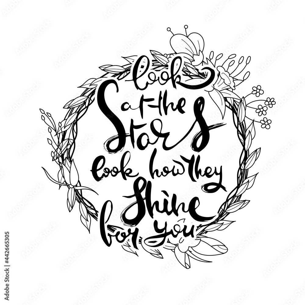 Obraz premium Hand lettering grunge card with flower background. Handcrafted doodle letters in retro style. Hand-drawn vintage typography