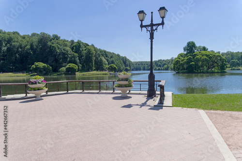 Pond in Tsaritsinsky Park, Moscow. photo