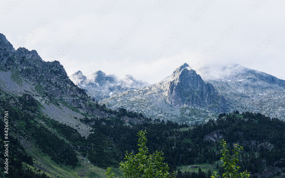 mountain views from the Baños de Benasque spa, Huesca, Spain