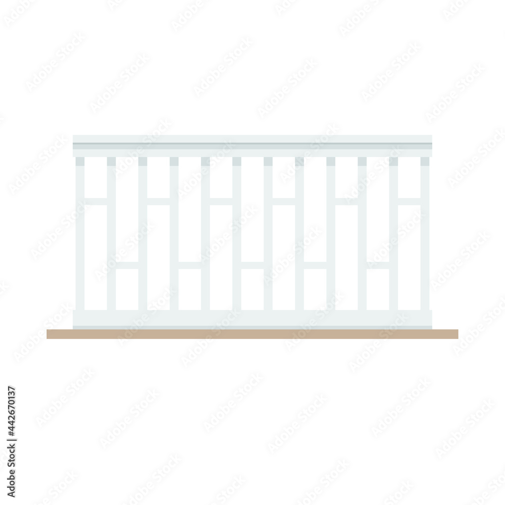 Railing vector. Railing on white background. wallpaper. free space for text. copy space. Railing vector. Railing on white background. wallpaper. free space for text. copy space.