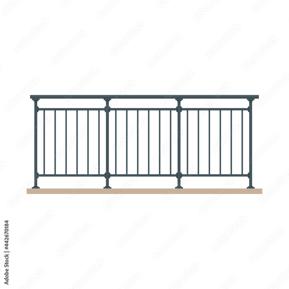 Railing vector. Railing on white background. wallpaper. free space for text. copy space. Railing vector. Railing on white background. wallpaper. free space for text. copy space.