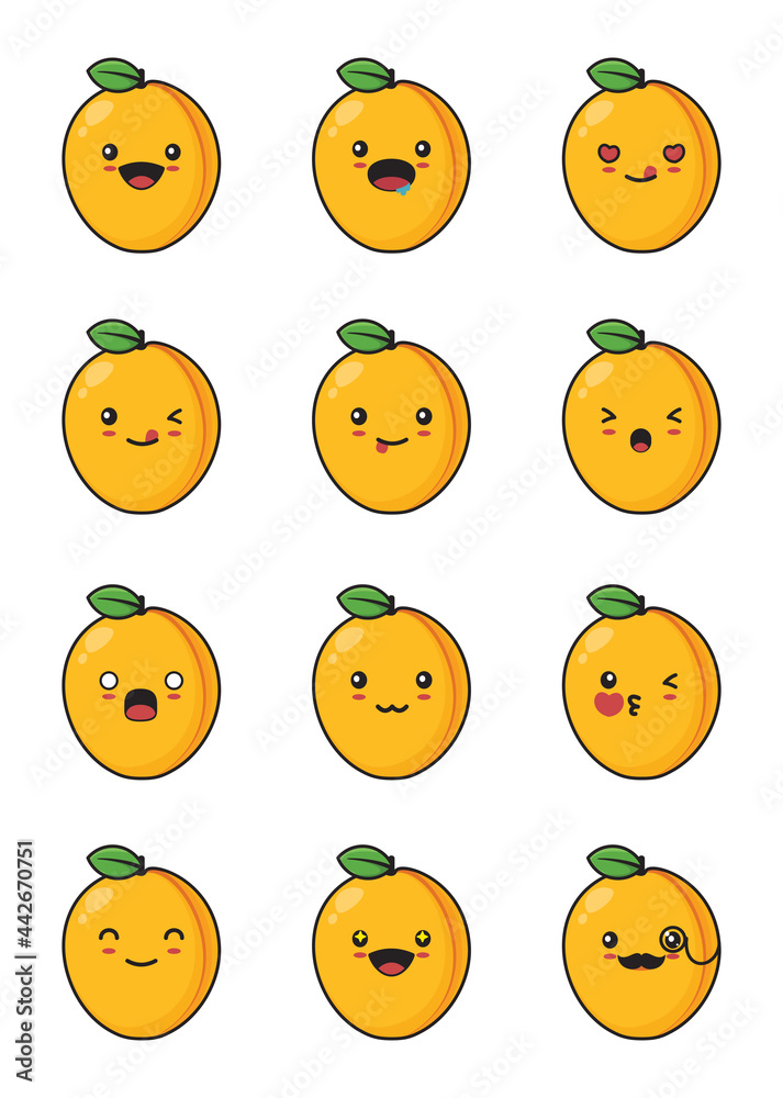 apricot cartoon emotion