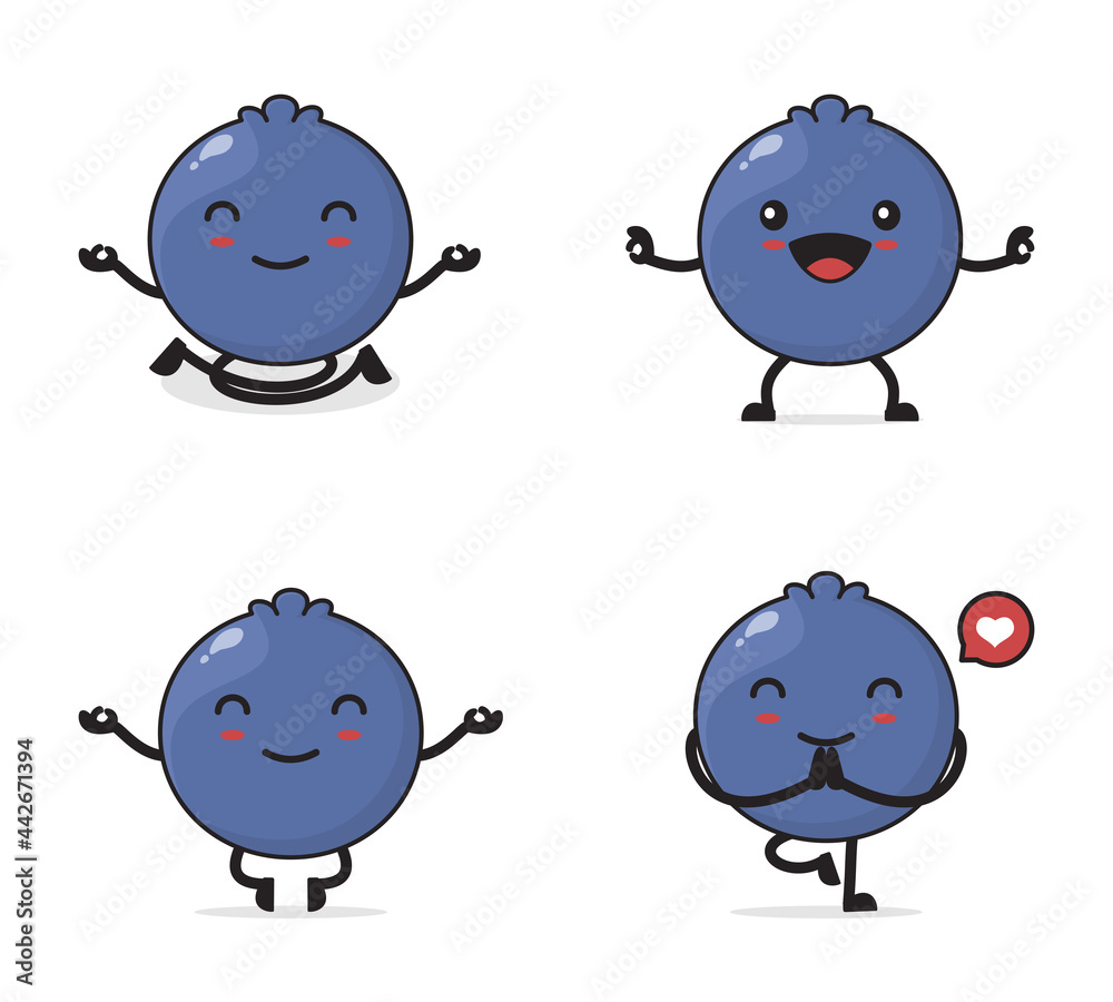 Blueberry fruit cartoon. Blueberry fruit cartoon.