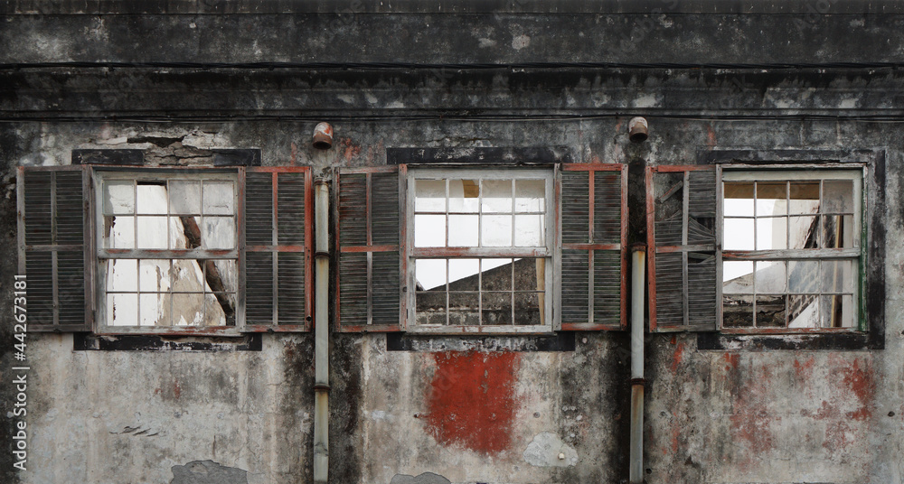 old abandoned building, Azores, Horta