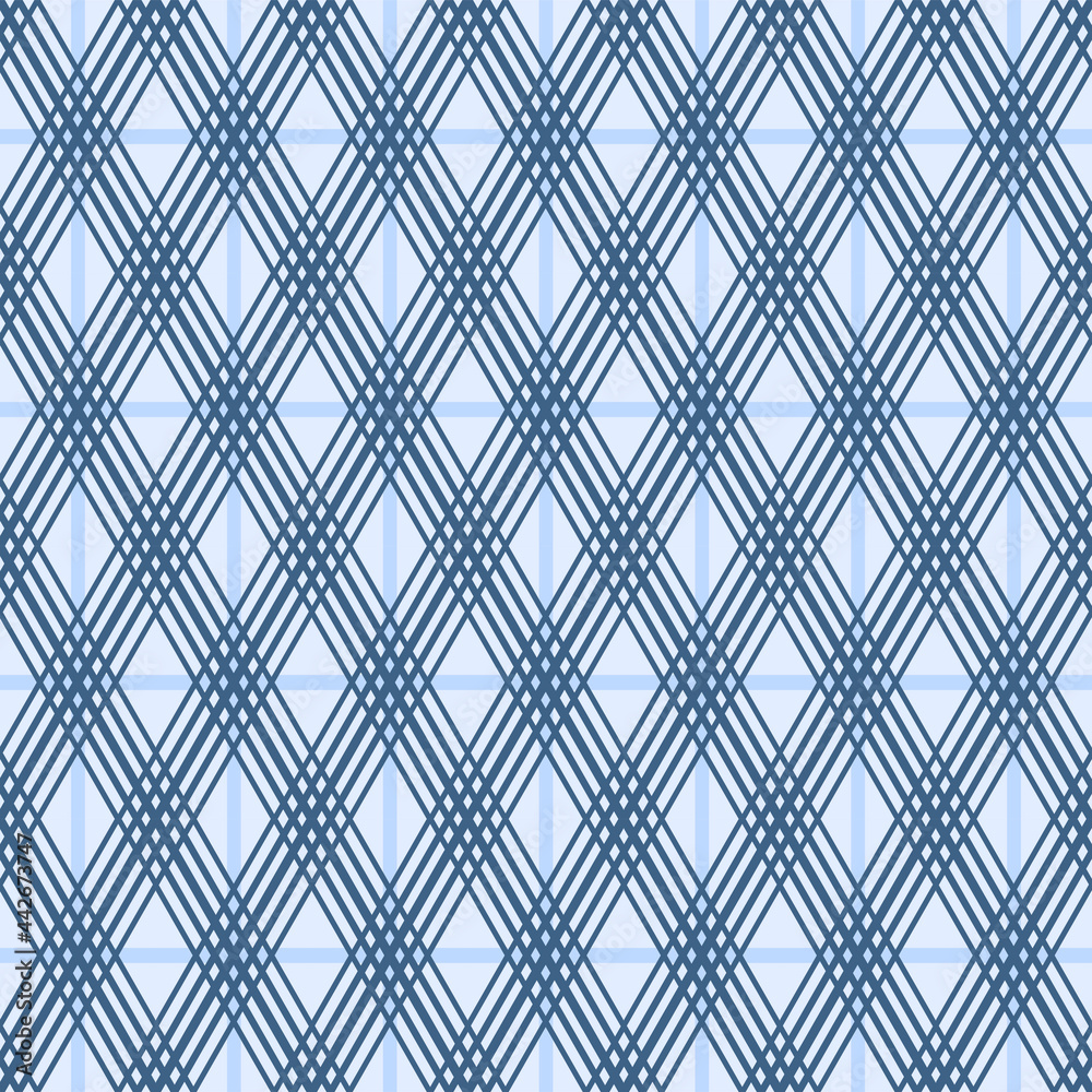 Fototapeta premium Japanese Diamond Line Plaid Vector Seamless Pattern