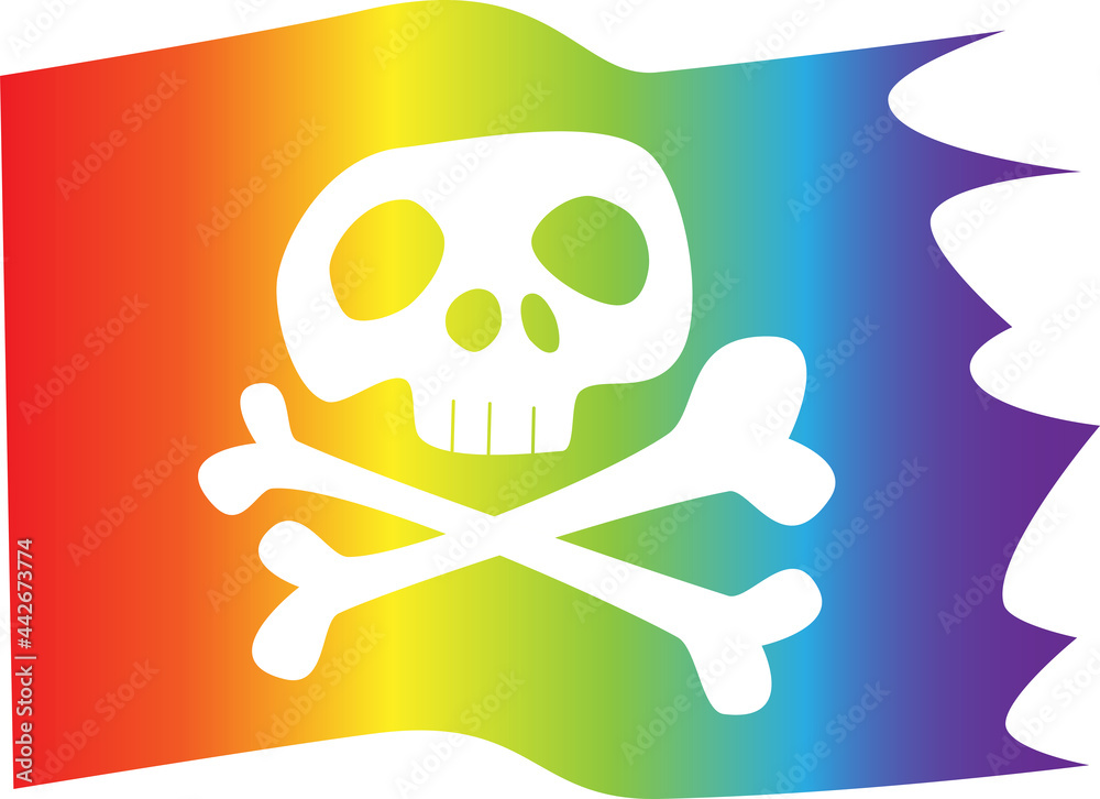 pirate flag lgbt rainbow flag pirate flag lgbt rainbow flag