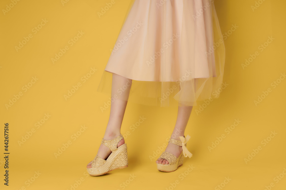 female legs in dress shoes summer style posing female legs in dress shoes summer style posing