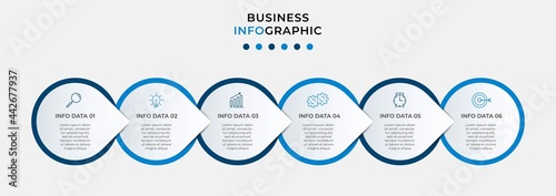Tableau sur toile Minimal Business Infographics template