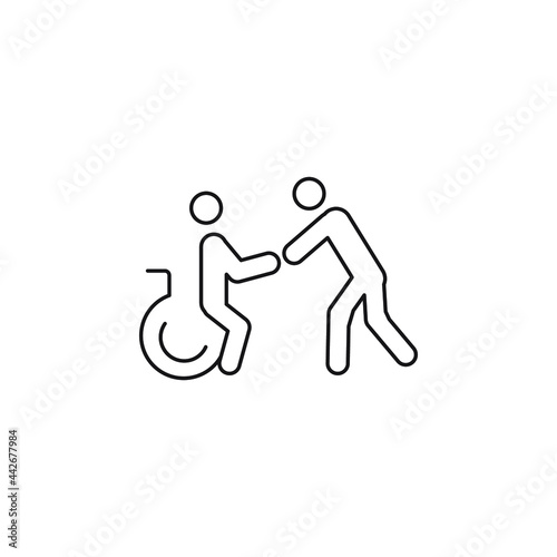 Disabled Handicap icons symbol vector elements for infographic web