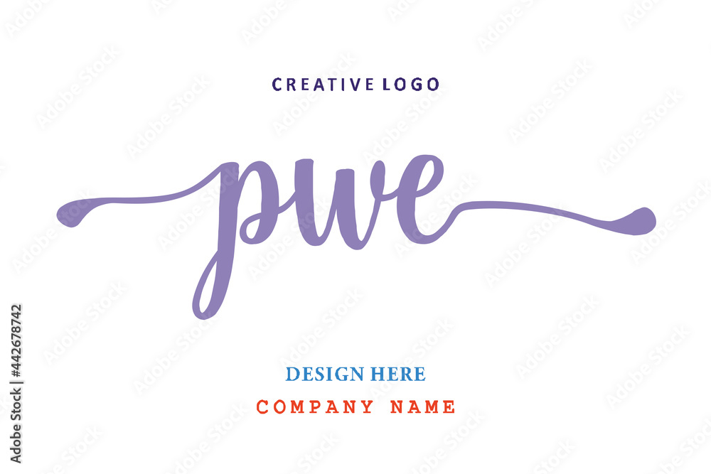 PWE lettering logo is simple, easy to understand and authoritative PWE lettering logo is simple, easy to understand and authoritative