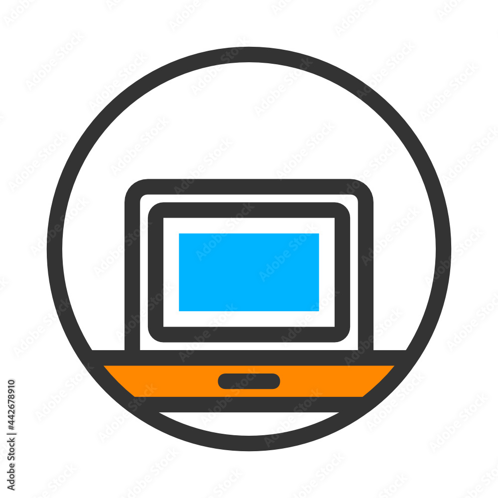Laptop , Education filled outline icon. Laptop , Education filled outline icon.