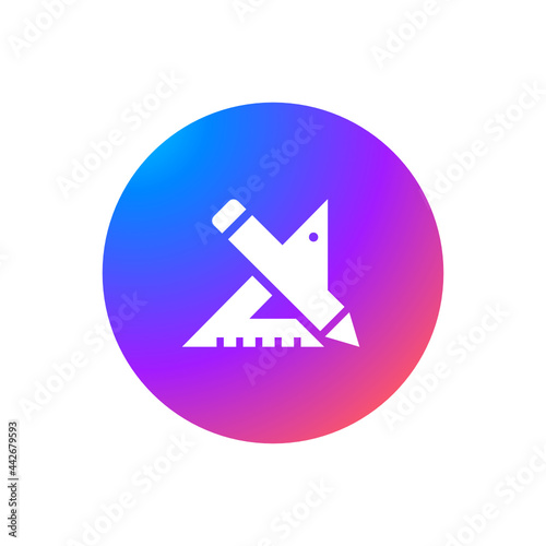 Free Download Triangle Ruler - Sticker - GFXLoad
