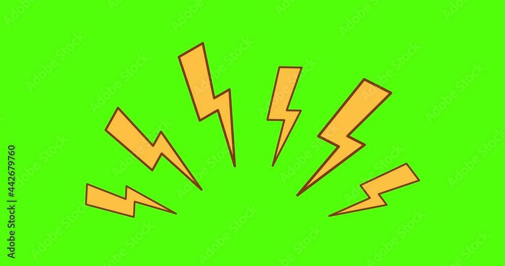 Flash of lightning. Electric discharge or anger concept. 4K animation. Green screen Flash of lightning. Electric discharge or anger concept. 4K animation. Green screen