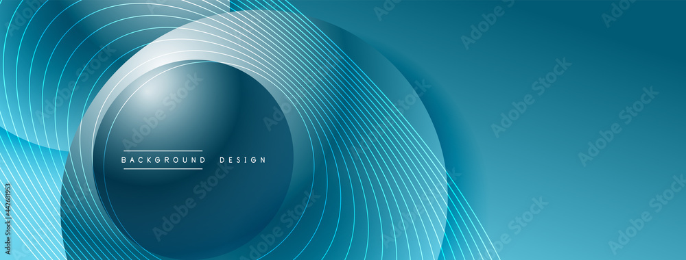 Gradient circles with shadows. Vector techno abstract background. Modern overlapping forms wallpaper background, design template Gradient circles with shadows. Vector techno abstract background. Modern overlapping forms wallpaper background, design template