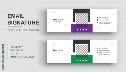 Email signature with minimal and clean style