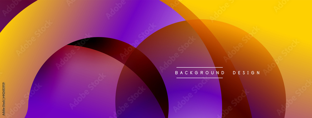 Abstract overlapping lines and circles geometric background with gradient colors Abstract overlapping lines and circles geometric background with gradient colors