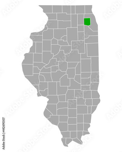 Karte von DuPage in Illinois