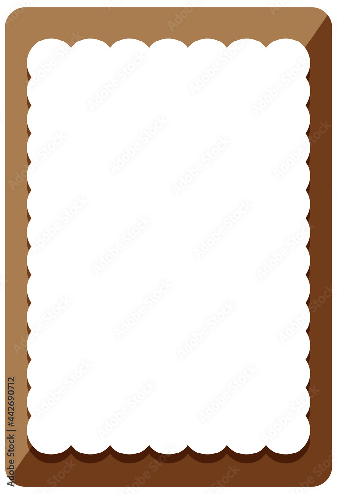 Empty brown curl frame banner template Empty brown curl frame banner template