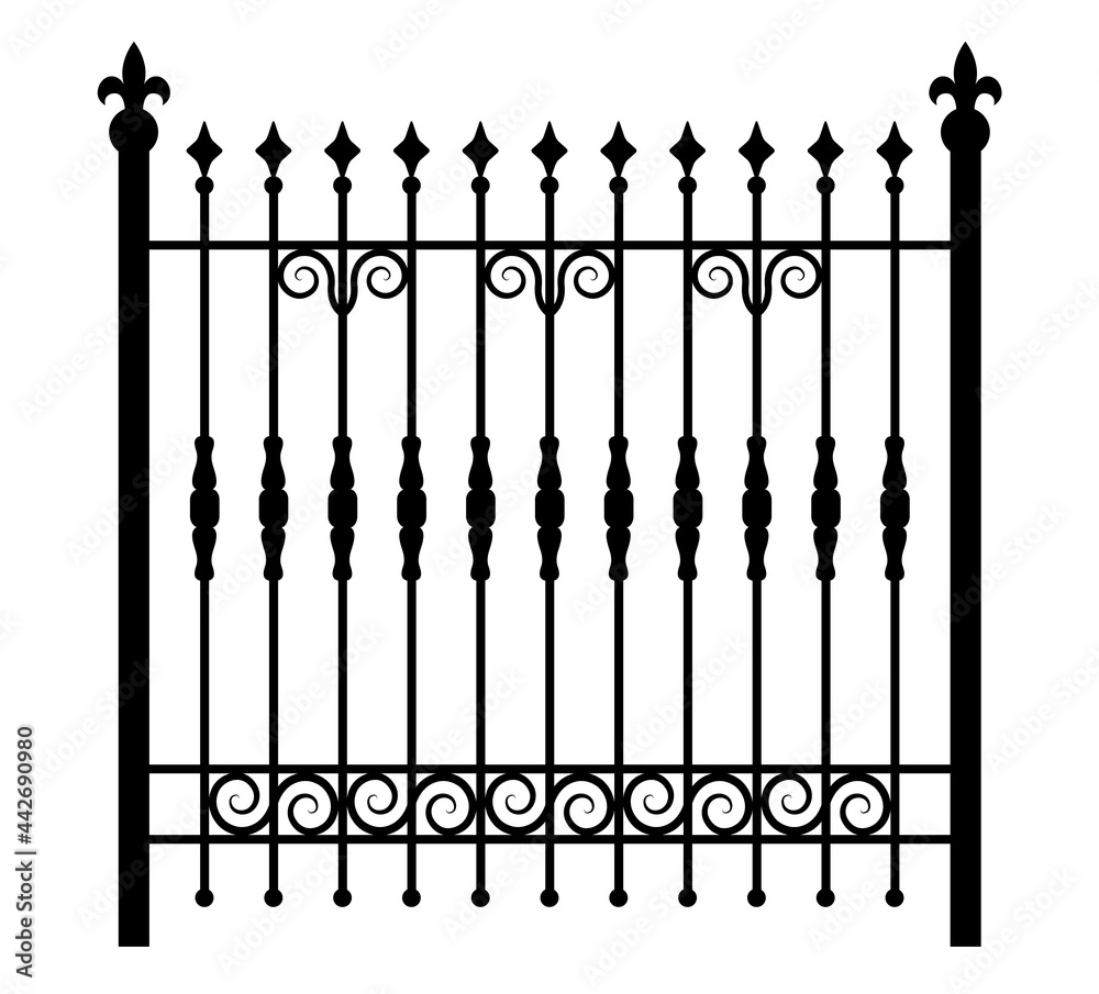 Wrought iron fence, vector illustration design
Wrought iron fence, vector illustration design