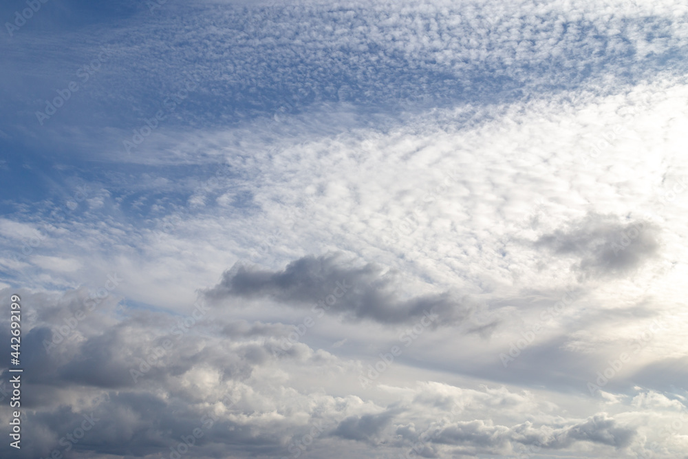 Sky with windy weather clouds scattered by harsh wind. Windy weather concept. Climate change background. Sky with windy weather clouds scattered by harsh wind. Windy weather concept. Climate change background.