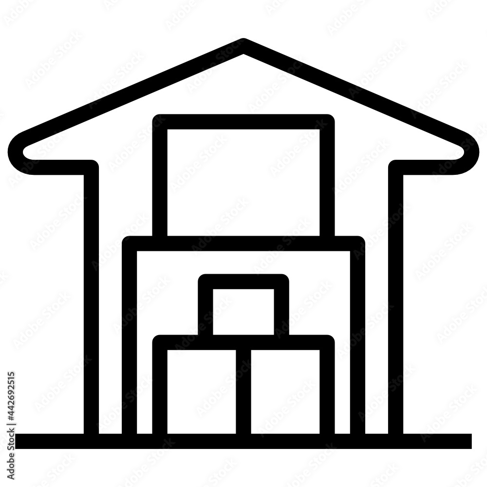 Order And Shipping_warehouse line icon,linear,outline,graphic,illustration Order And Shipping_warehouse line icon,linear,outline,graphic,illustration