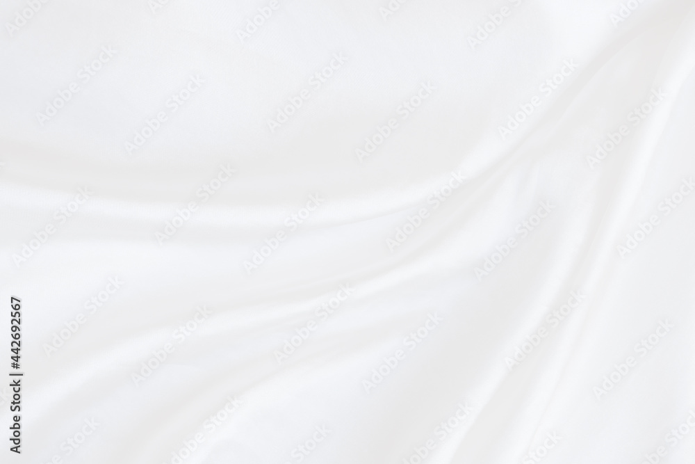 Abstract soft waves of white fabric background Abstract soft waves of white fabric background