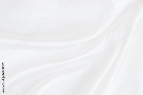 Abstract soft waves of white fabric background