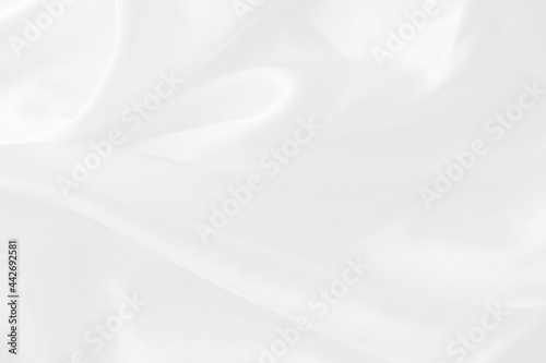 Abstract soft waves of white fabric background