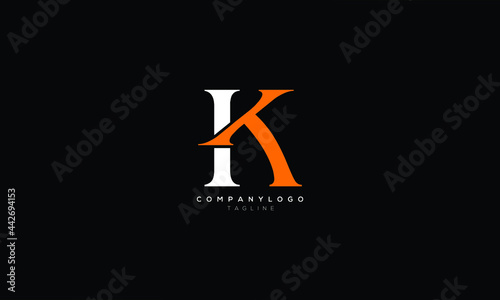 KT TK K AND T Abstract initial monogram letter alphabet logo design