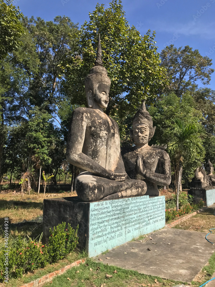 Budda Park Sculpture in Nong Khai province, Thailand.