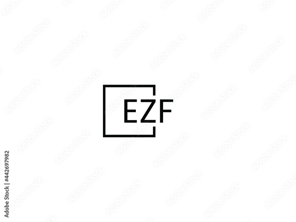 Obraz premium EZF Letter Initial Logo Design Vector Illustration