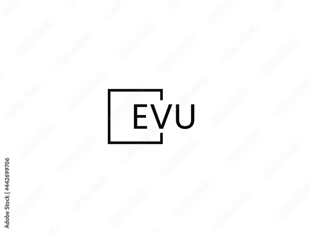 EVU Letter Initial Logo Design Vector Illustration EVU Letter Initial Logo Design Vector Illustration