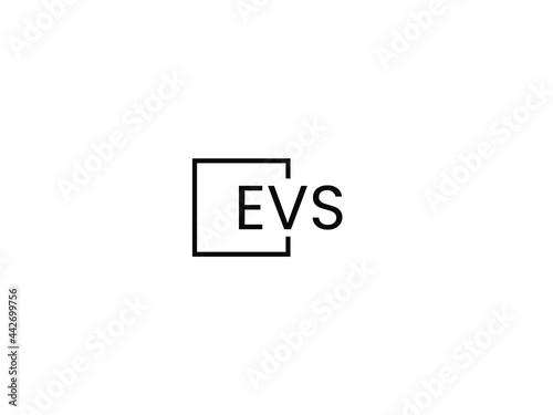 EVS Letter Initial Logo Design Vector Illustration