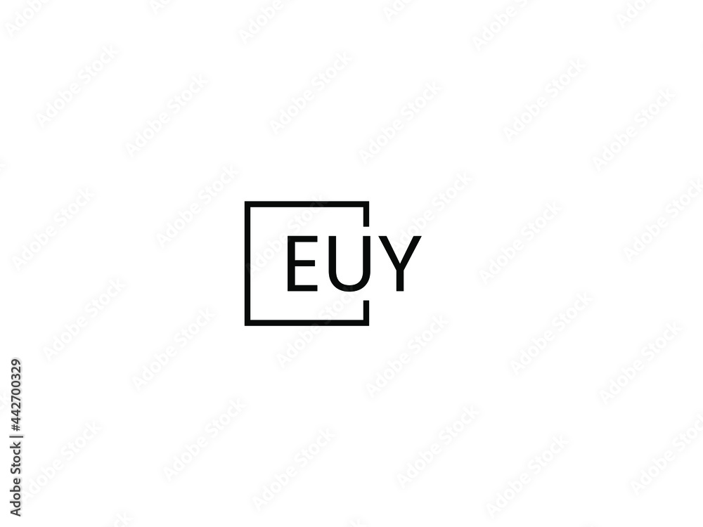 Obraz premium EUY Letter Initial Logo Design Vector Illustration
