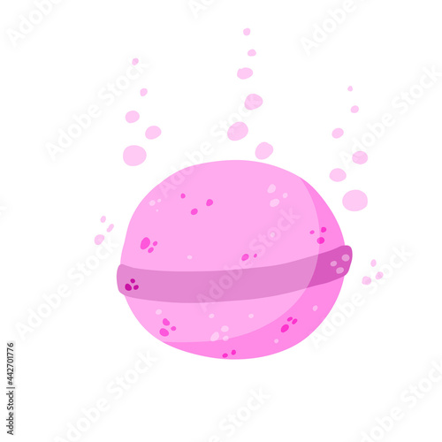 Bath bomb. Soap bubbles. Bathroom Natural cosmetics for relaxation