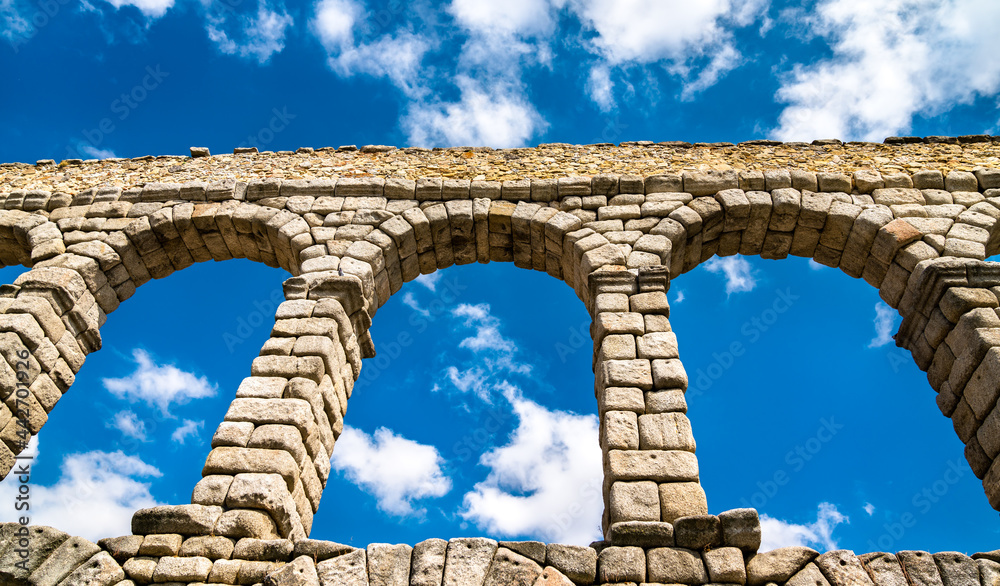 Ancient roman aqueduct in Segovia, Spain Ancient roman aqueduct in Segovia, Spain