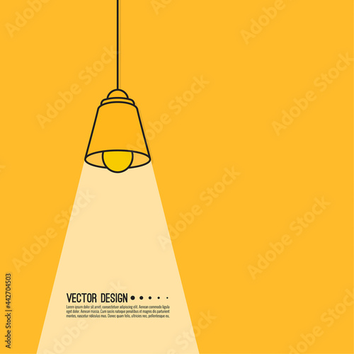 Pendant electric lamp.