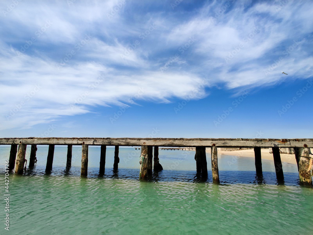 wooden pier in the sea