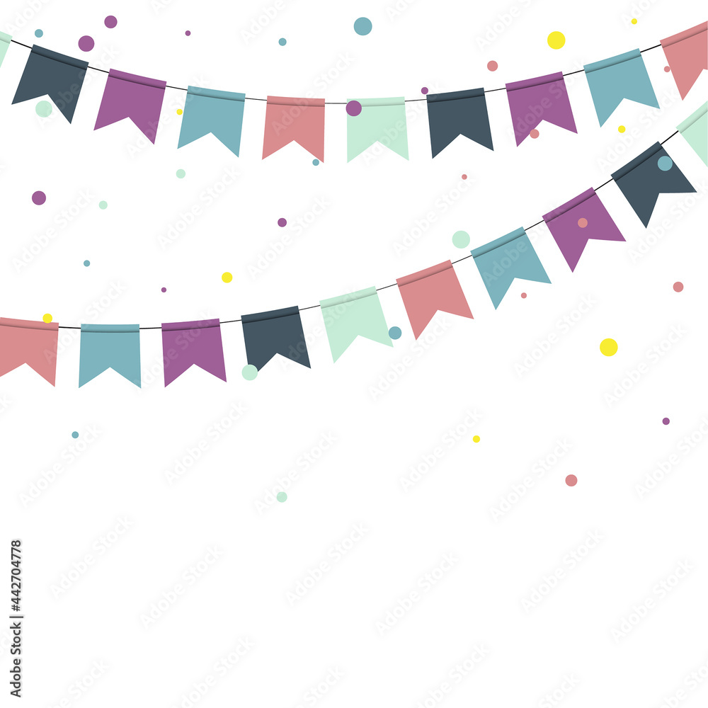 Fototapeta premium Carnival garland with flags