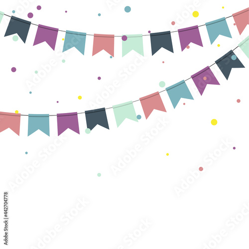 Carnival garland with flags