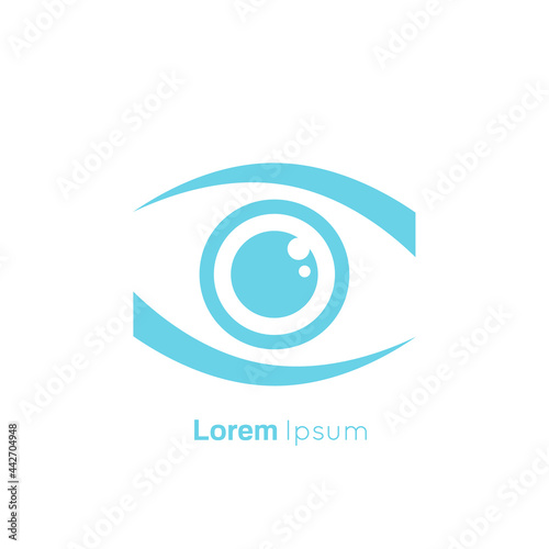 Eye symbol on white background.