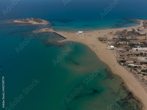 immagine aerea isola delle correnti in sicilia 