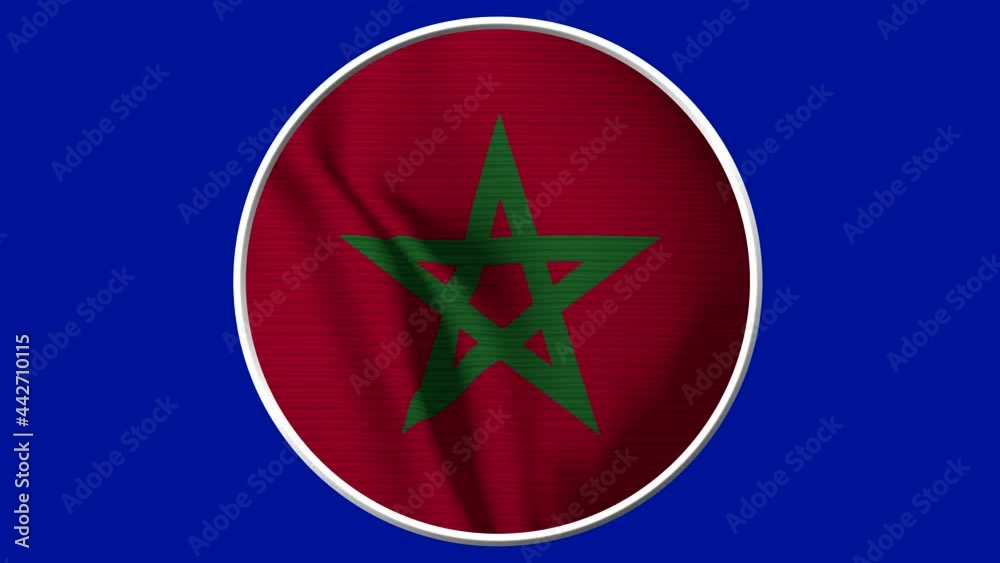 Morocco Circular Flag Loop - Realistic 4K flag waving in the wind. Seamless loop with highly detailed fabric texture. Loop ready in 4k resolution Morocco Circular Flag Loop - Realistic 4K flag waving in the wind. Seamless loop with highly detailed fabric texture. Loop ready in 4k resolution