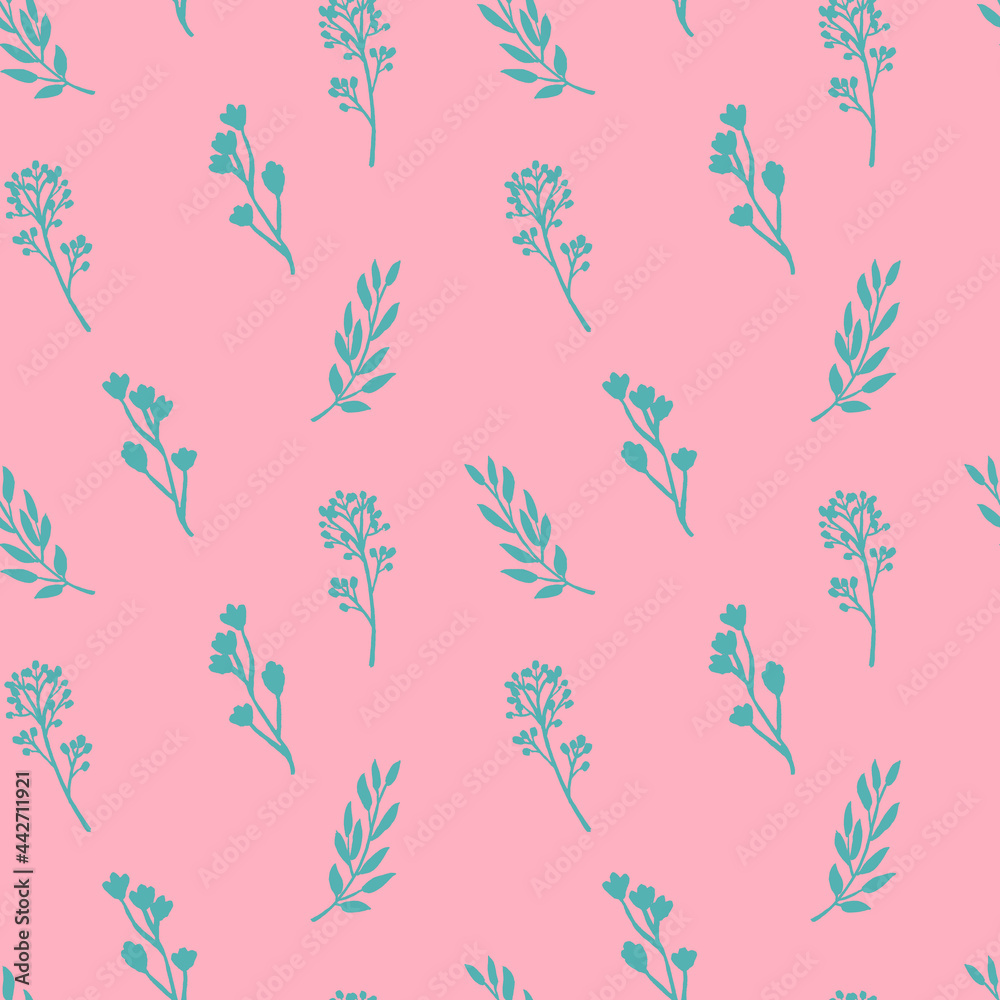 Fototapeta premium Watercolors, Flowers .Watercolor floral seamless paper, pattern and seamless background. Ideal for printing on fabric and paper or scrapbooking. Hand-painted illustration.Print in a hand-drawn style