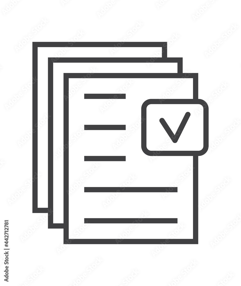Booklet page icon vector in thin line style. Outline symbol for reference, paper, documents. Booklet page icon vector in thin line style. Outline symbol for reference, paper, documents.