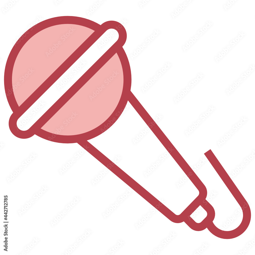 Technology And Devices_microphone red line icon,linear,outline,graphic,illustration Technology And Devices_microphone red line icon,linear,outline,graphic,illustration