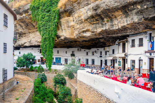 Cityscape of Setenil de las Bodegas, Andalucia, Spain photo